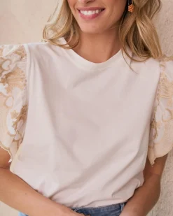 T-shirts Et Hauts-Polin et moi T-shirt à volants Luli blanc