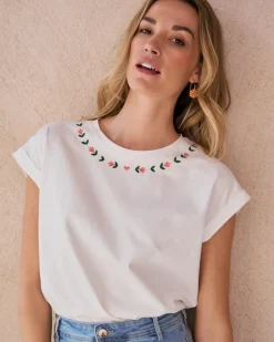 T-shirts Et Hauts-Polin et moi T-shirt brodé Floren Cru