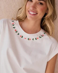 T-shirts Et Hauts-Polin et moi T-shirt brodé Floren Cru
