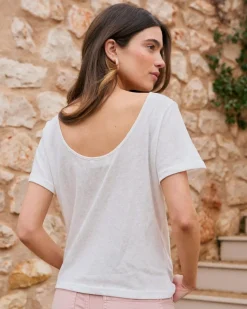 T-shirts Et Hauts-Polin et moi T-shirt tressé Aubrienne blanc