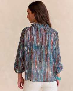 Chemisiers Et Chemises-Polin et moi Veronica Blouse à volants VERTFORÊT