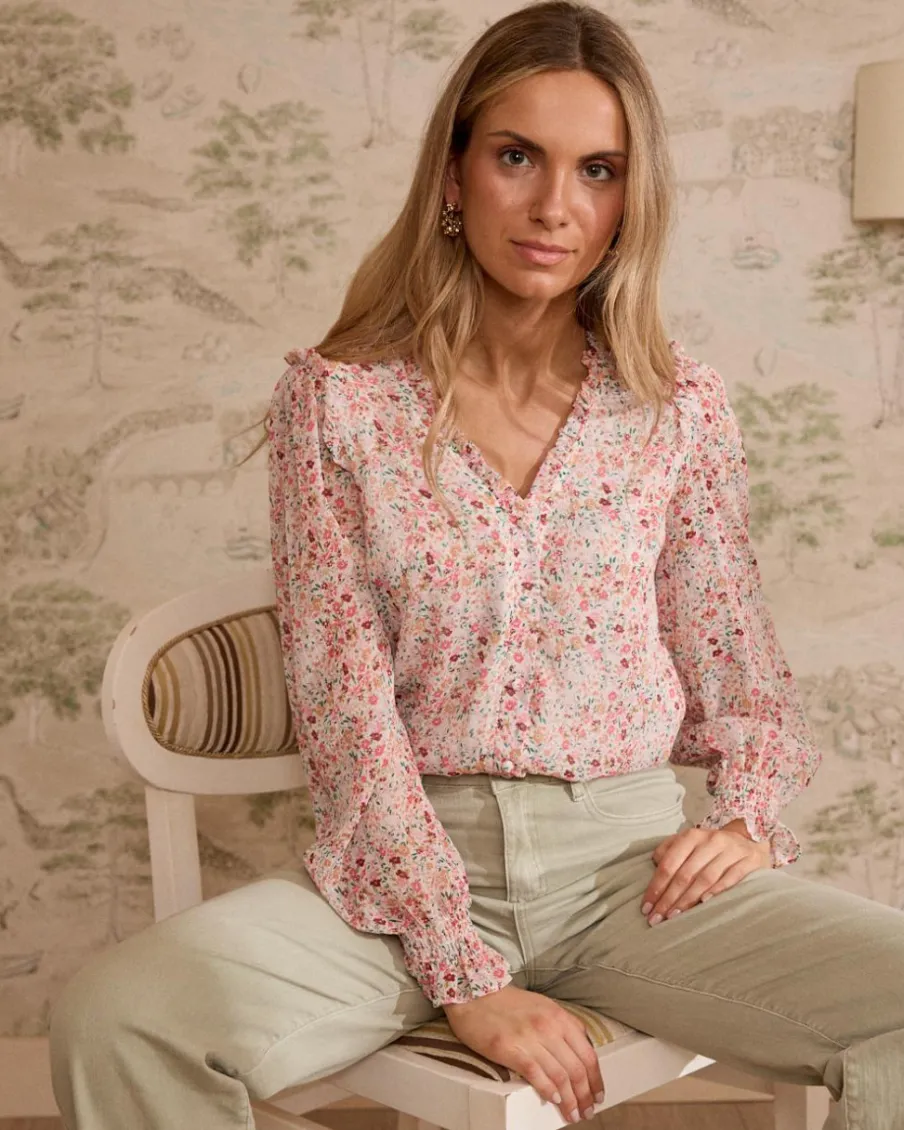 Chemisiers Et Chemises-Polin et moi Zule imprimer Blouse Cru